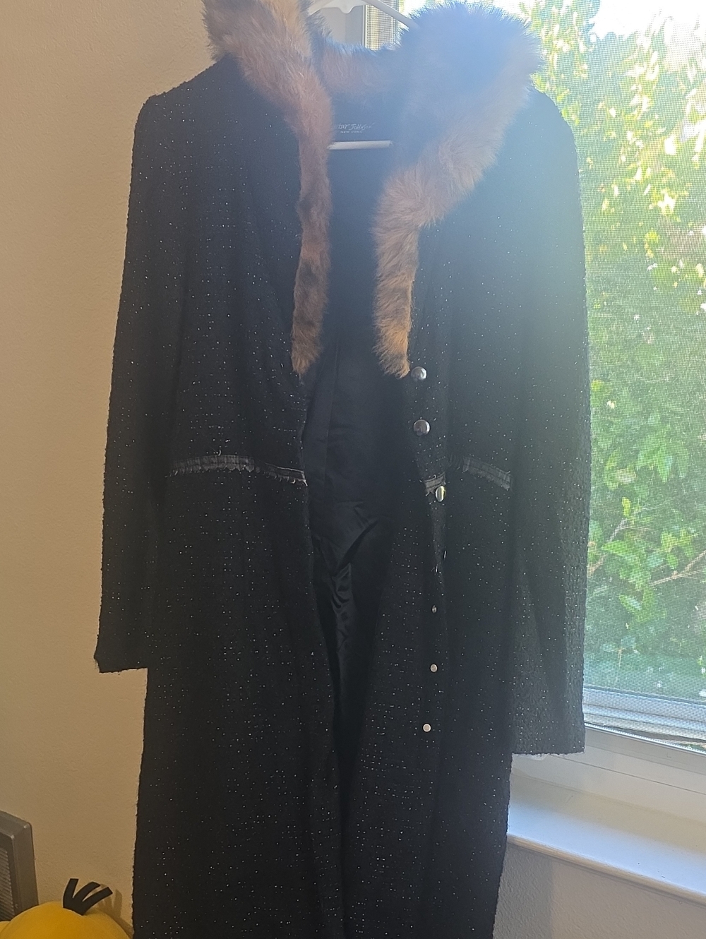 VINTAGE BETSEY JOHNSON LONG FAUX FUR COAT